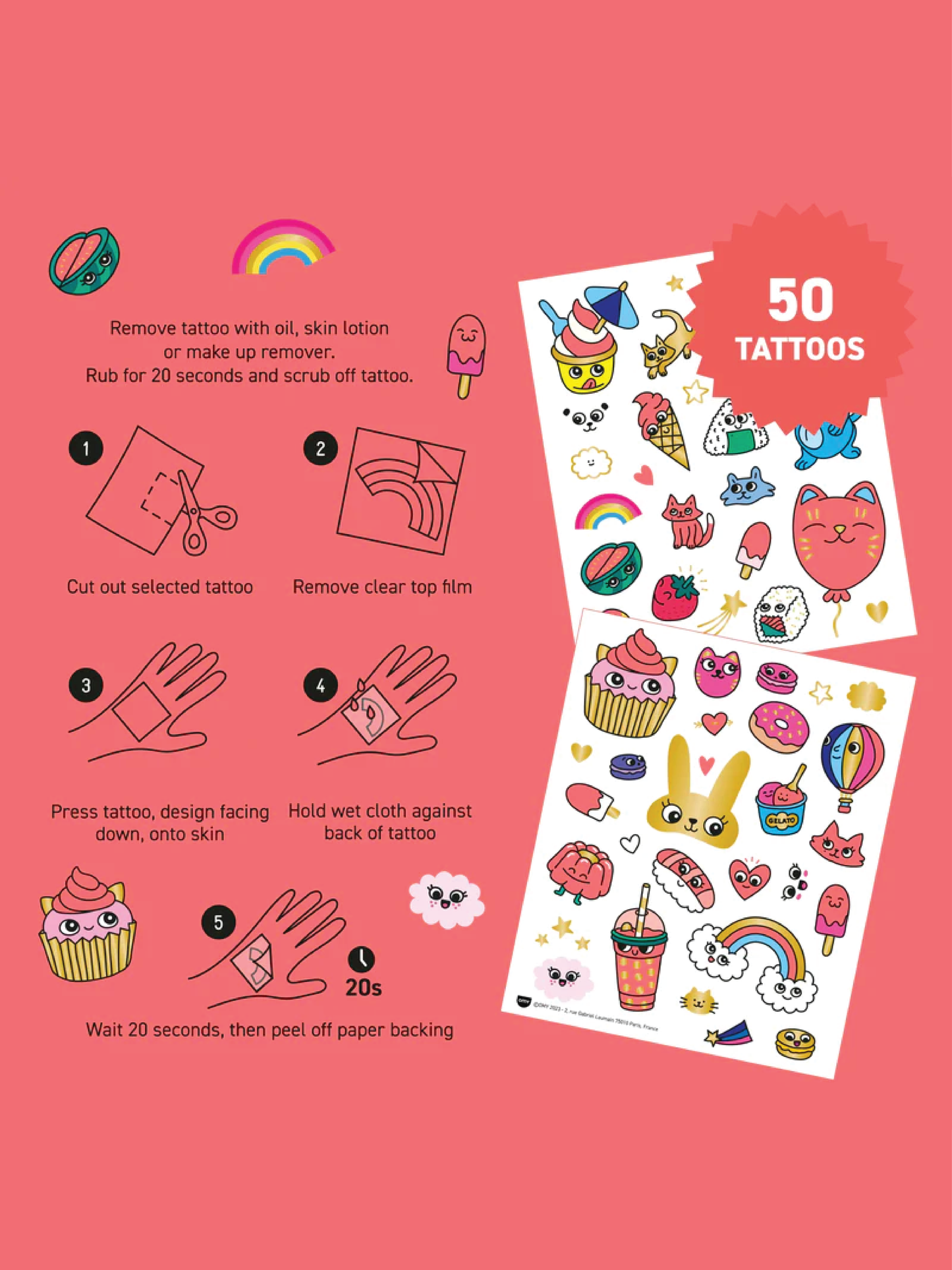 OMY - Kawaii Temporary Tattoos