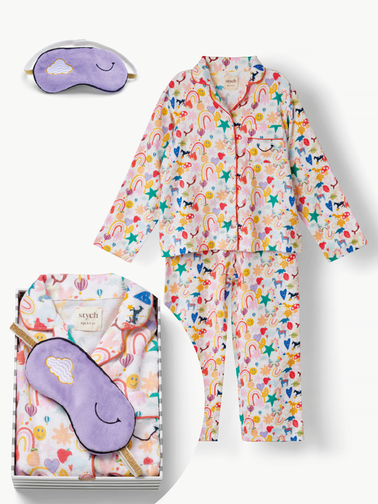 Rainbow Heritage Print Pyjama Gift Box
