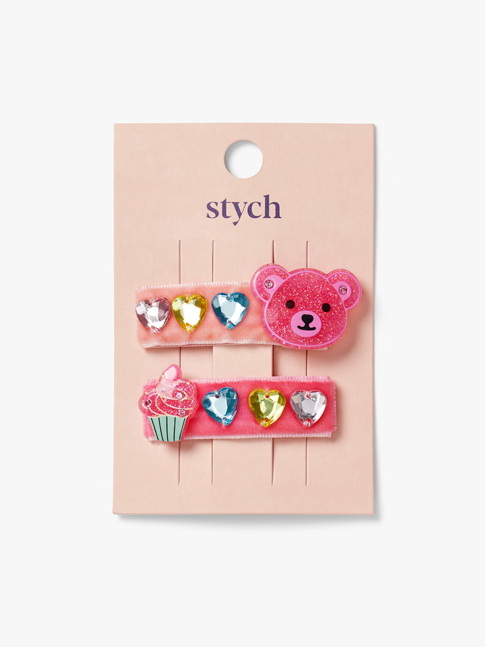 Teddy and Gem Hair Clips 2 Pack