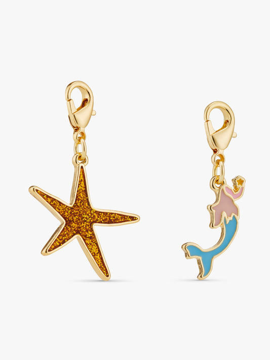 Stych Girls Mermaid & Sparkle Starfish Dangle Charms 2 pk BE CHARMED!