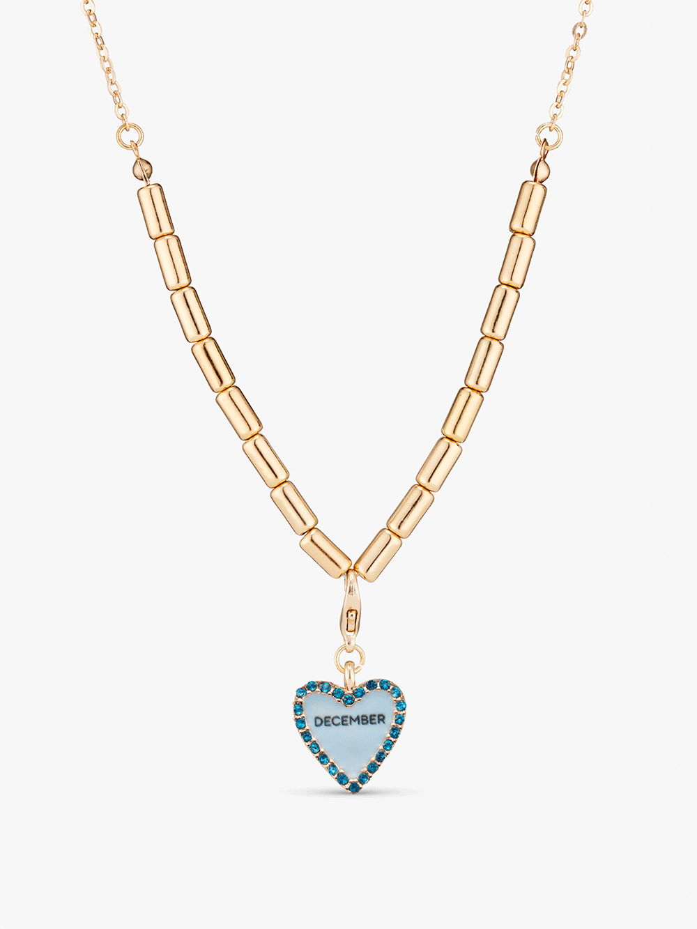 Birthstone And Month Charm Necklace