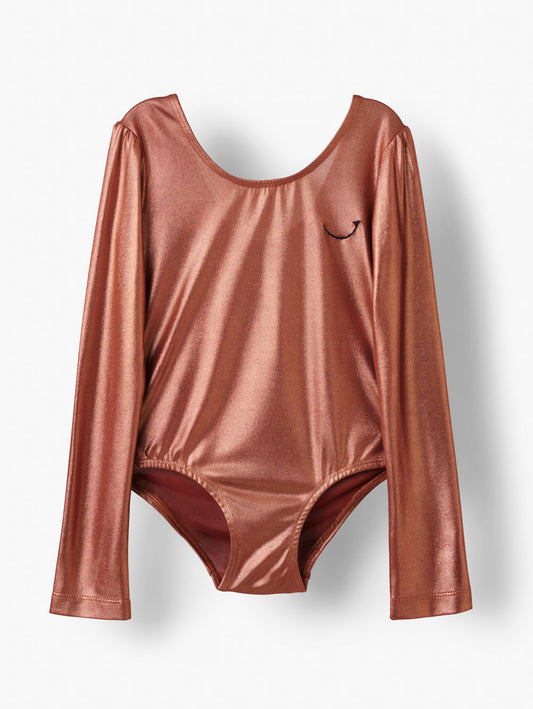 Metallic Rose Gold Print Leotard