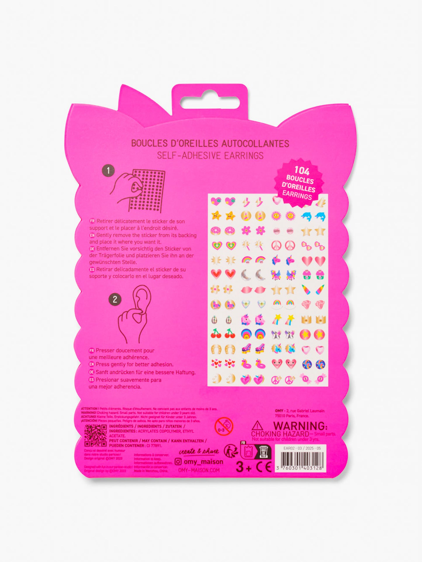 OMY Lilly Assorted Sticker Earrings