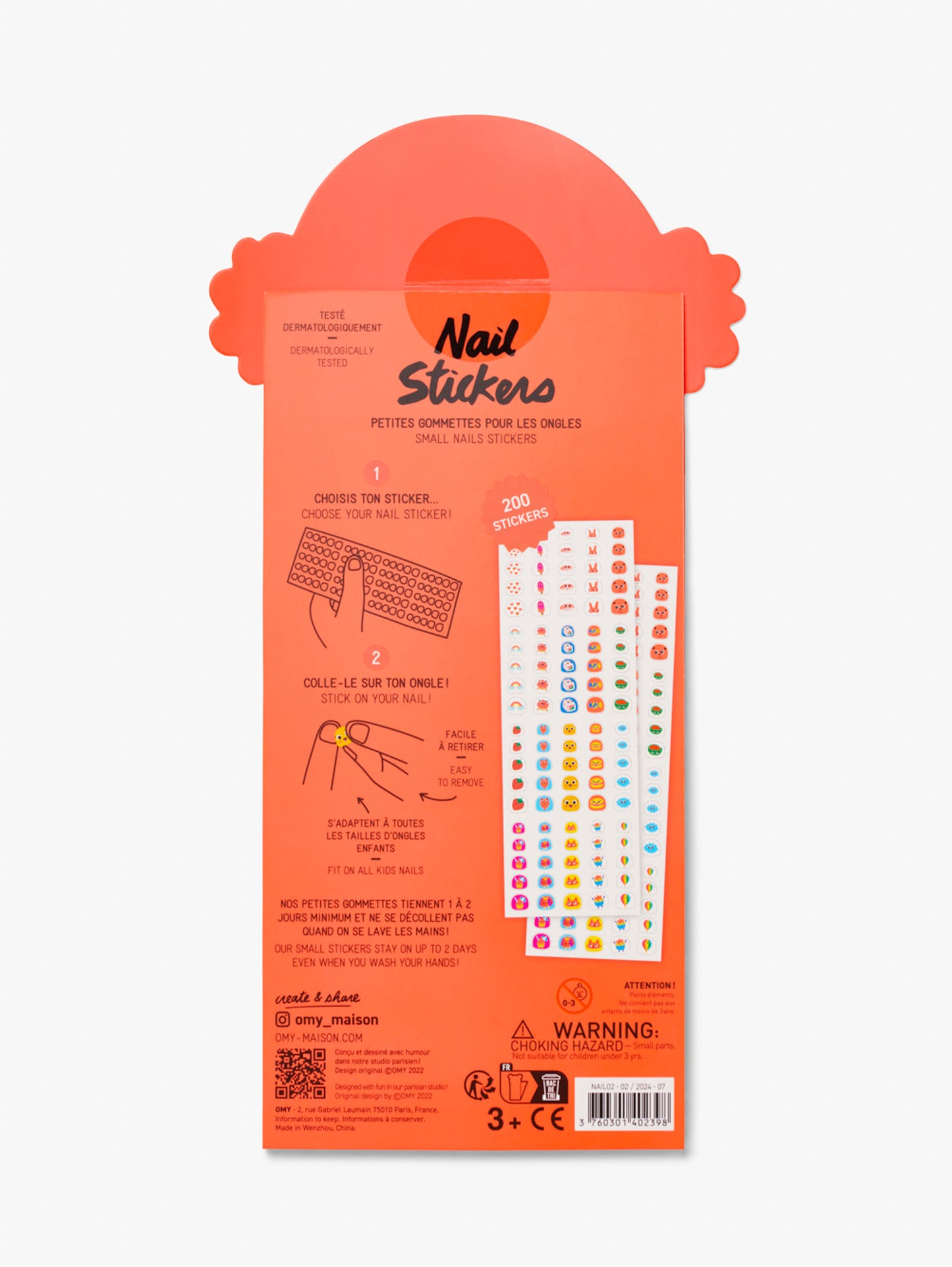 OMY - Kawaii Character Nail Sticker Set