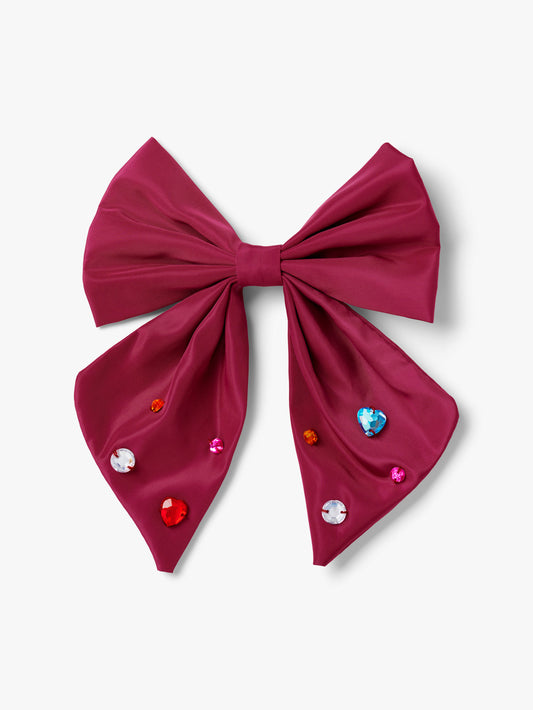 Stych Kids Pink Gem Oversized Hair Bow Clip One Size