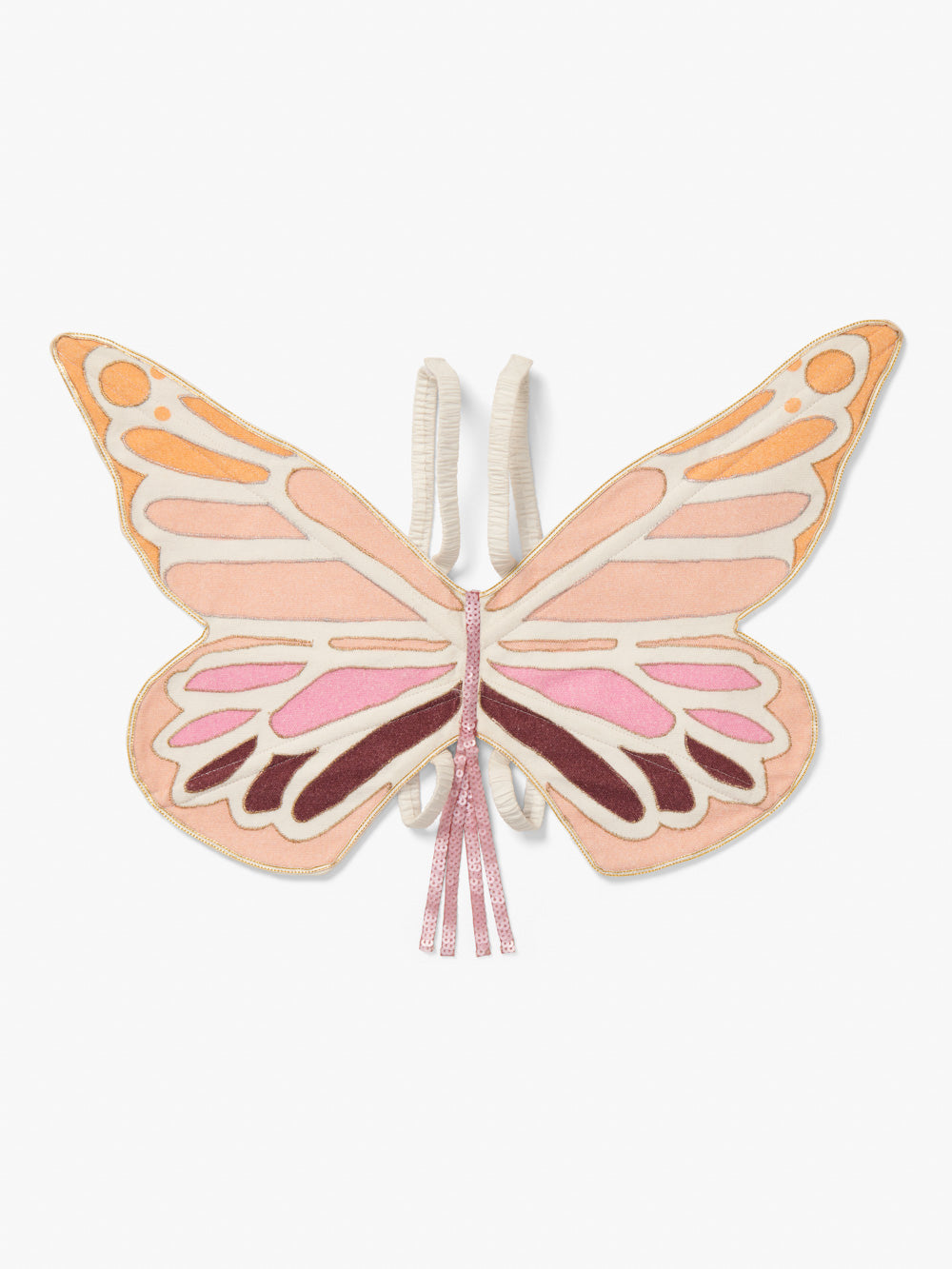Stych Girl's Pink Butterfly Wings With Sequins Elasticated Straps One Size
