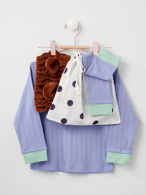 Stych Girl's Blue Pointelle Pyjama & Headband Gift Bag 3-4 5-6 & 7-8 years