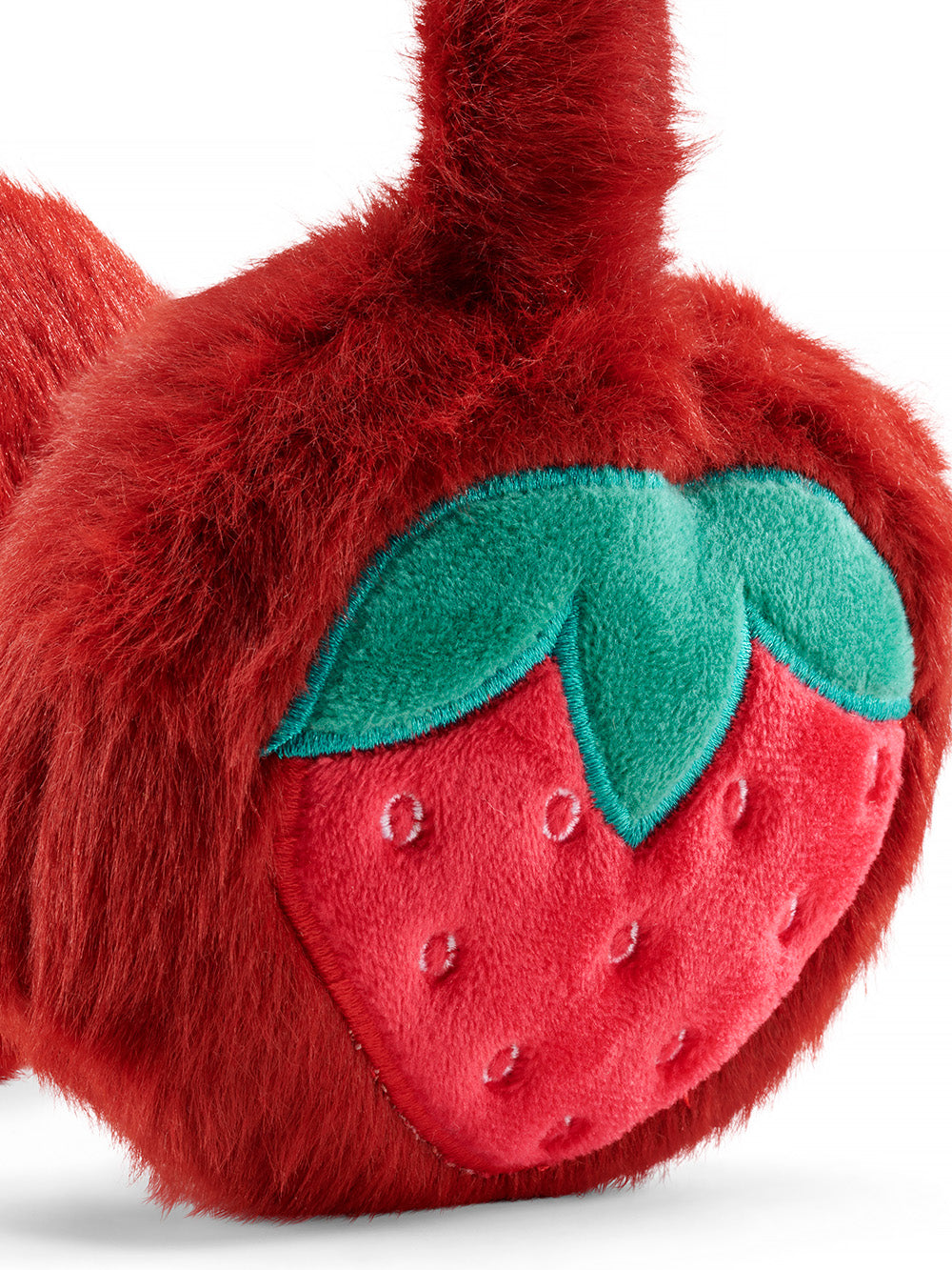 Giant Strawberry Faux Fur Earmuffs