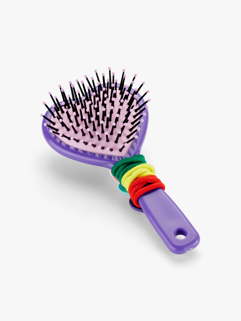 Spot Hairbrush with Hairbands Purple