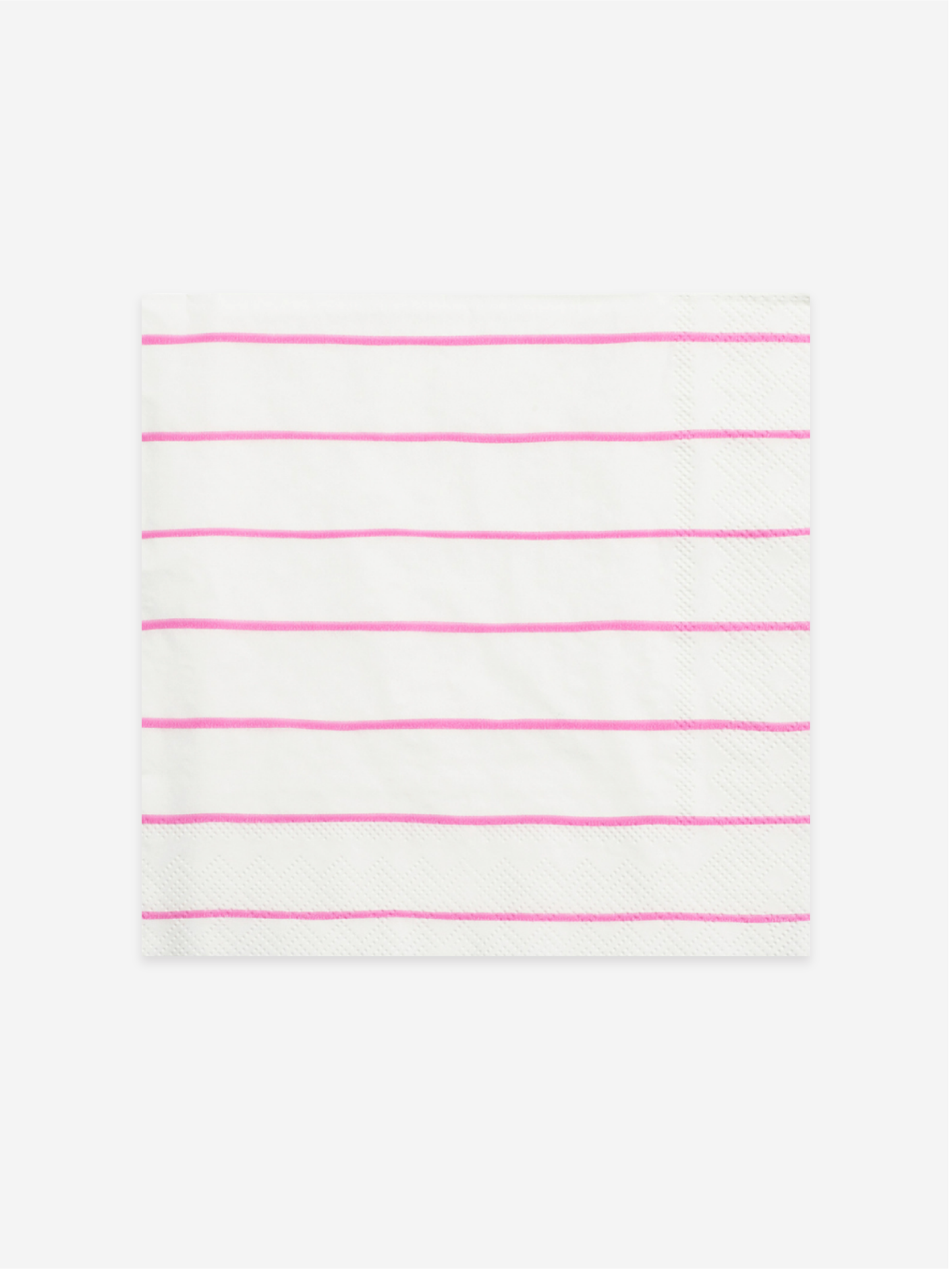 Pink French Stripe Large Napkins (x16)