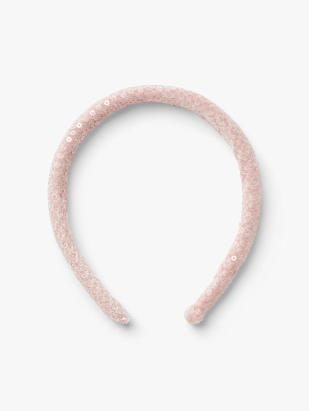 Stych Girls Ivory Pink sparkly sequin embellished headband slightly padded