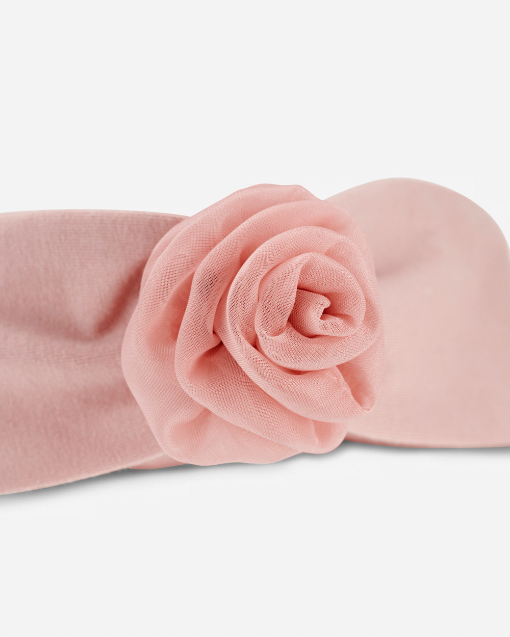 Organza Flower Jersey Headband Pink