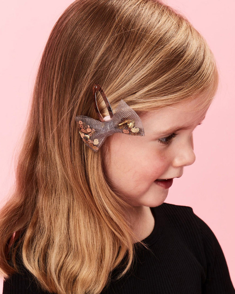 Sequin Tulle Bow Clip | Hair