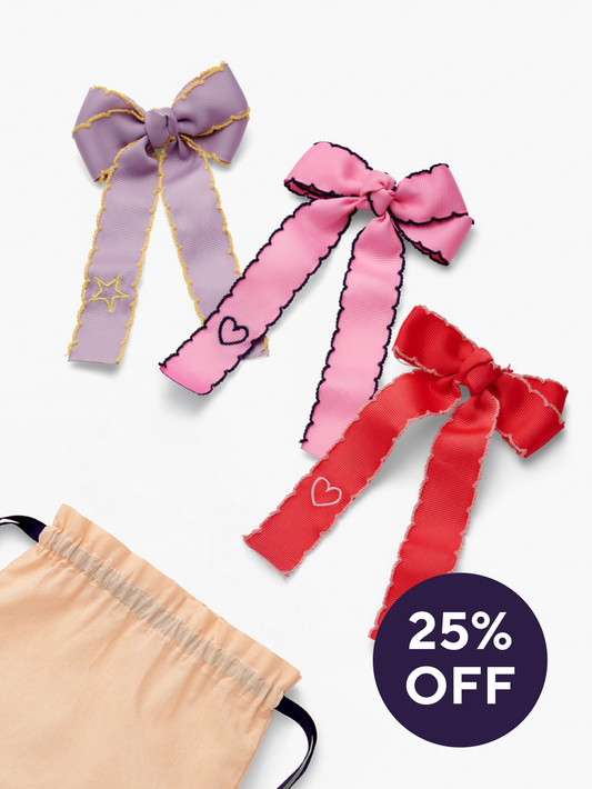 3 Pack Bow Hair Gift Set
