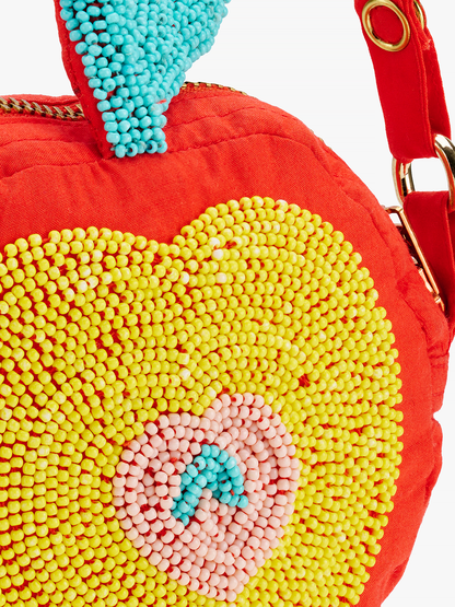 Apple Beaded Crossbody Bag