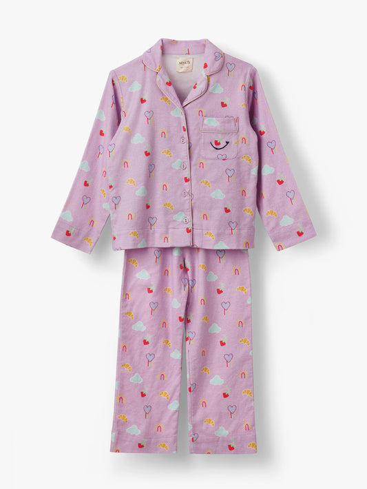 Breakfast Heritage Print Pyjama Set