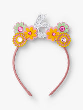 Load image into Gallery viewer, Stych Girls&#39; 6th Birthday Pink Floral Gem Crown Headband Pink 
