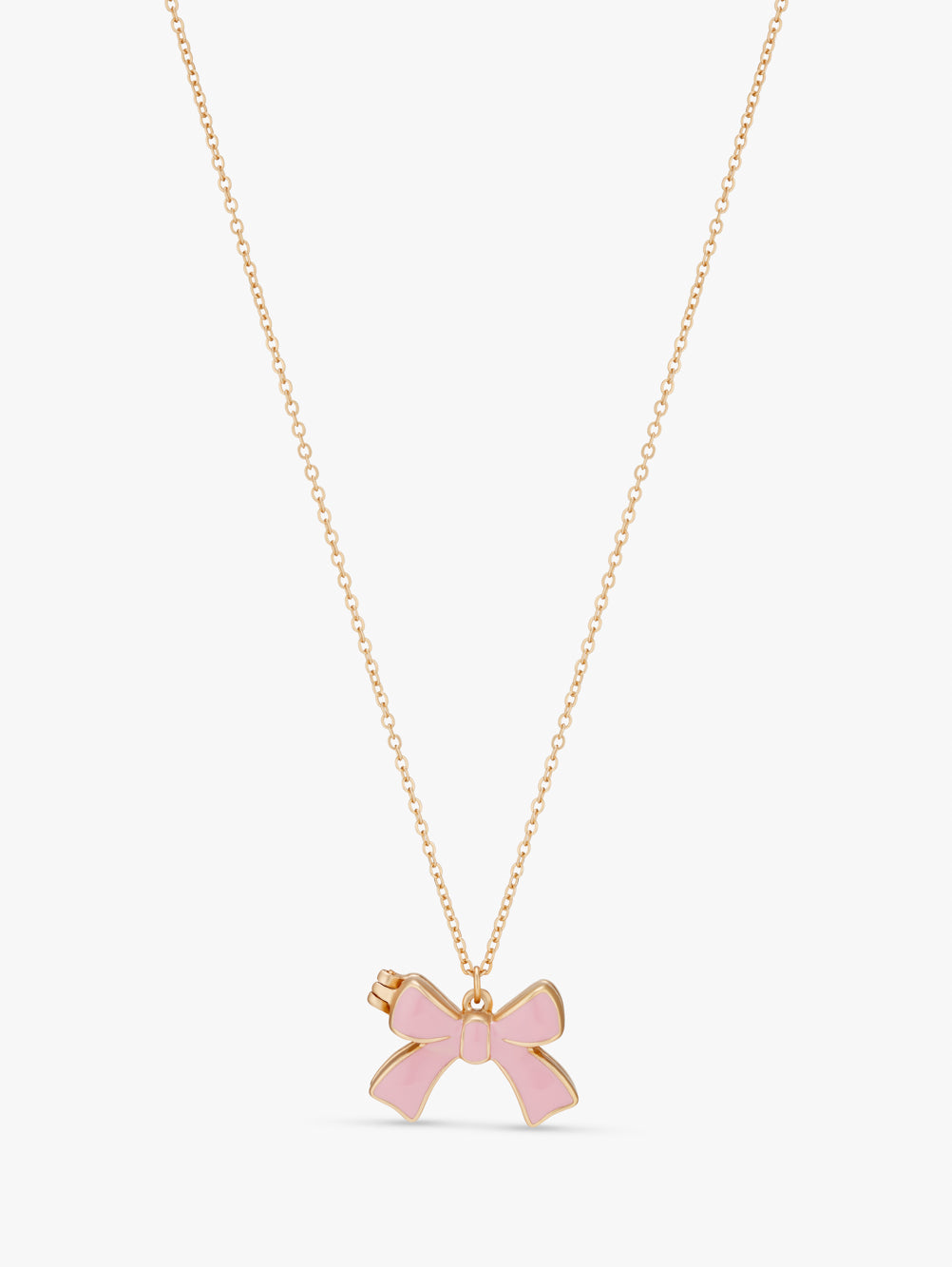Pink Bow Locket Necklace