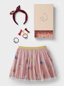 Stych Girl's Pink Butterfly & Tulle Skirt & Accessories Gift Box Gift Wrapped Ages 3-5 & 6-8 years 