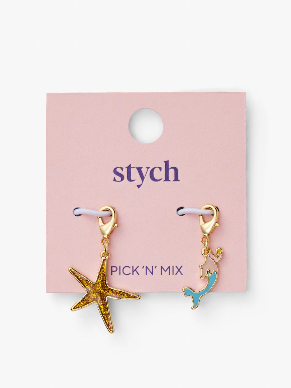 Stych Girls Be Charmed 2 Pack Dangle Charms of Mermaid & Sparkle Starfish, one size