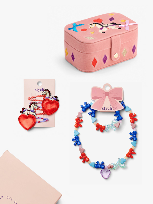 Carousel Unicorn Jewellery Box and Accessories Gift Set
