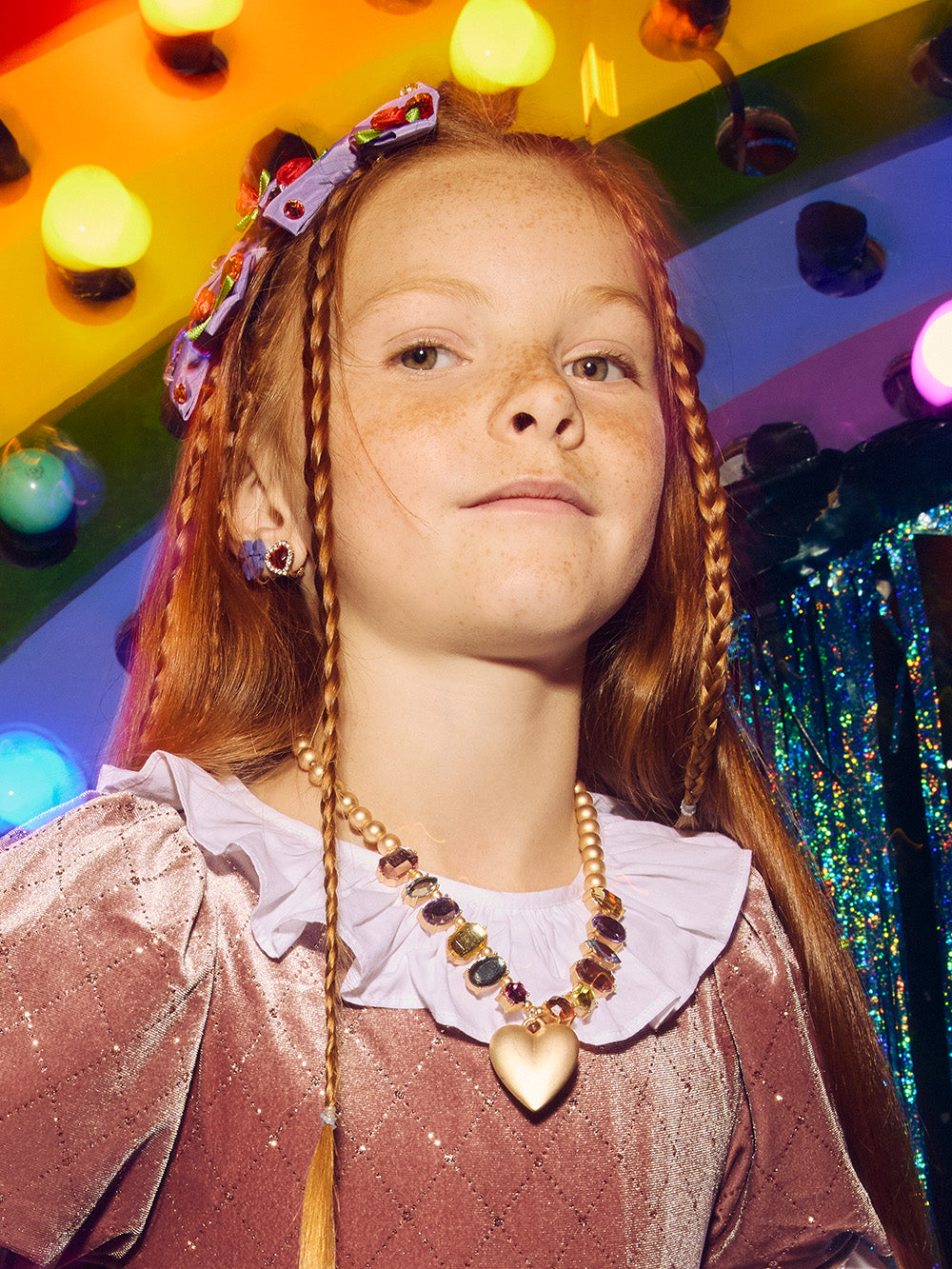 Princess Heart Gem Statement Necklace