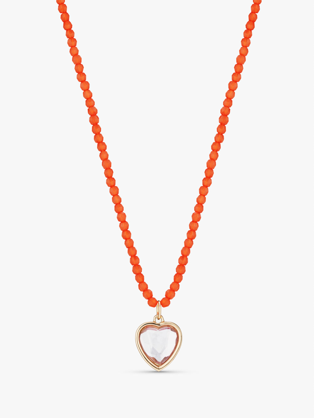 Heart Gem Colour Favourite Beaded Necklace