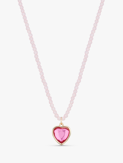 Heart Gem Colour Favourite Beaded Necklace