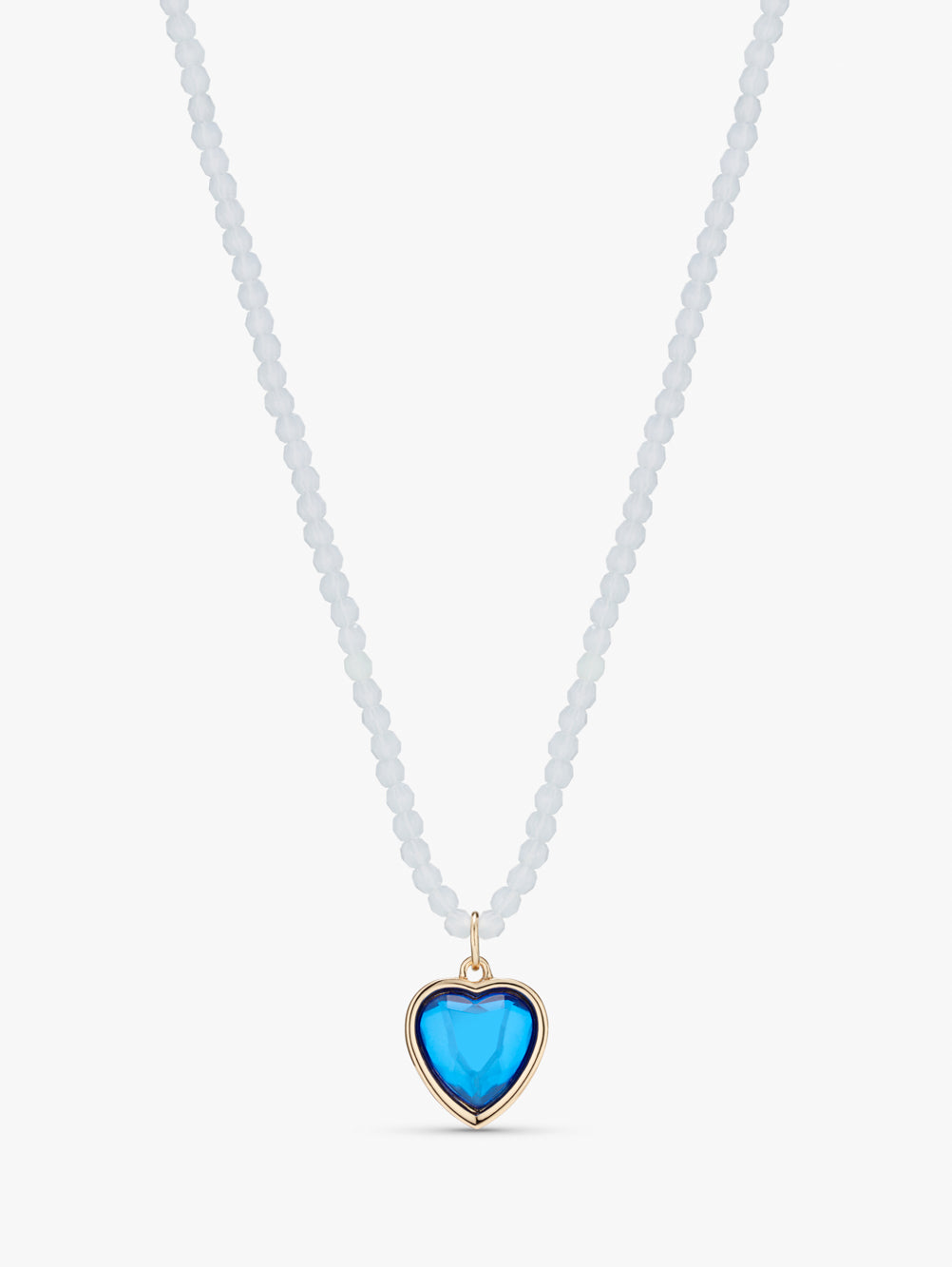 Heart Gem Colour Favourite Beaded Necklace