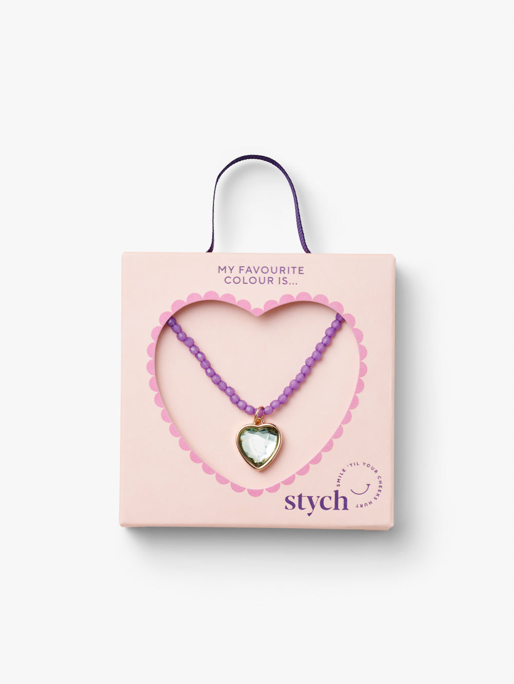 Heart Gem Colour Favourite Beaded Necklace