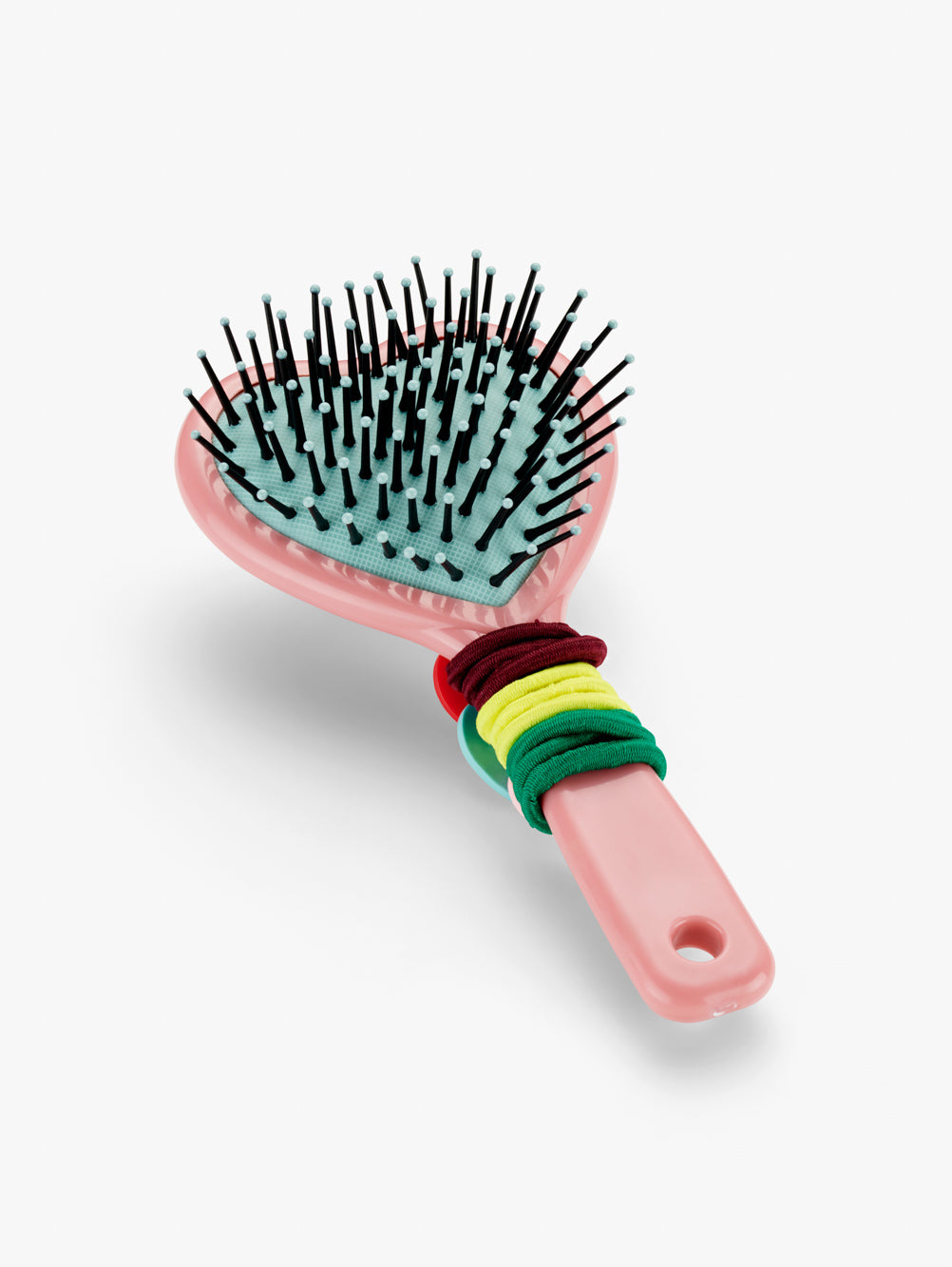 Heart Hairbrush and Hairbands Pink