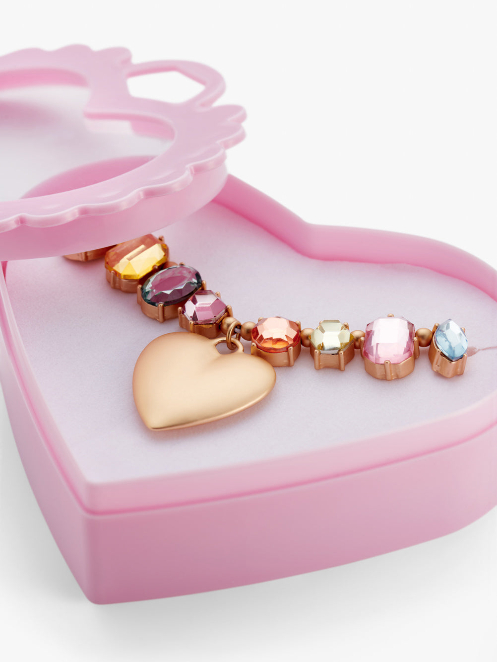 Princess Heart Gem Statement Necklace