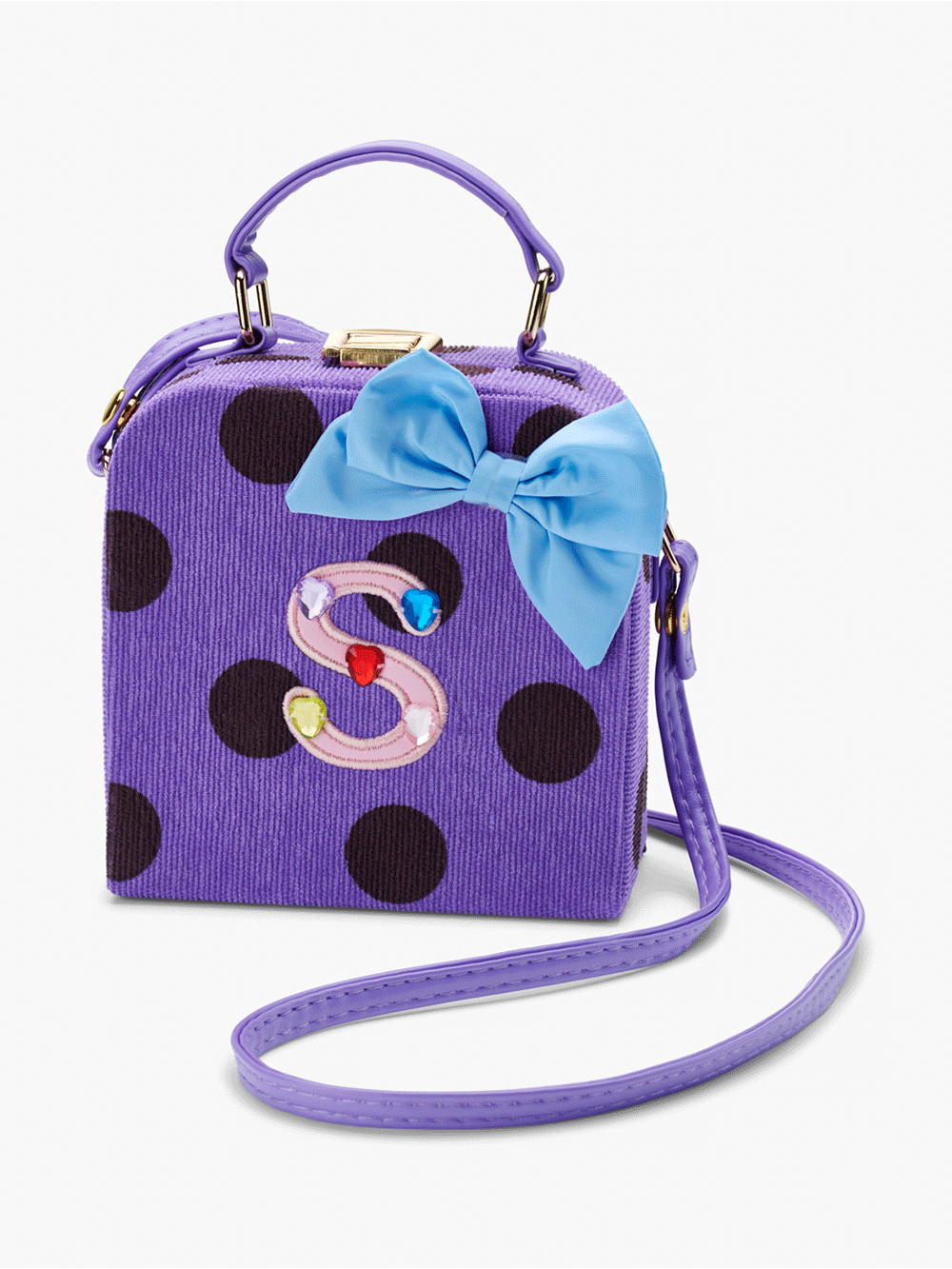 Initial Polka Dot Box Bag