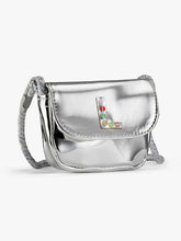 Load image into Gallery viewer, Initial Silver Metallic Mini Crossbody Bag