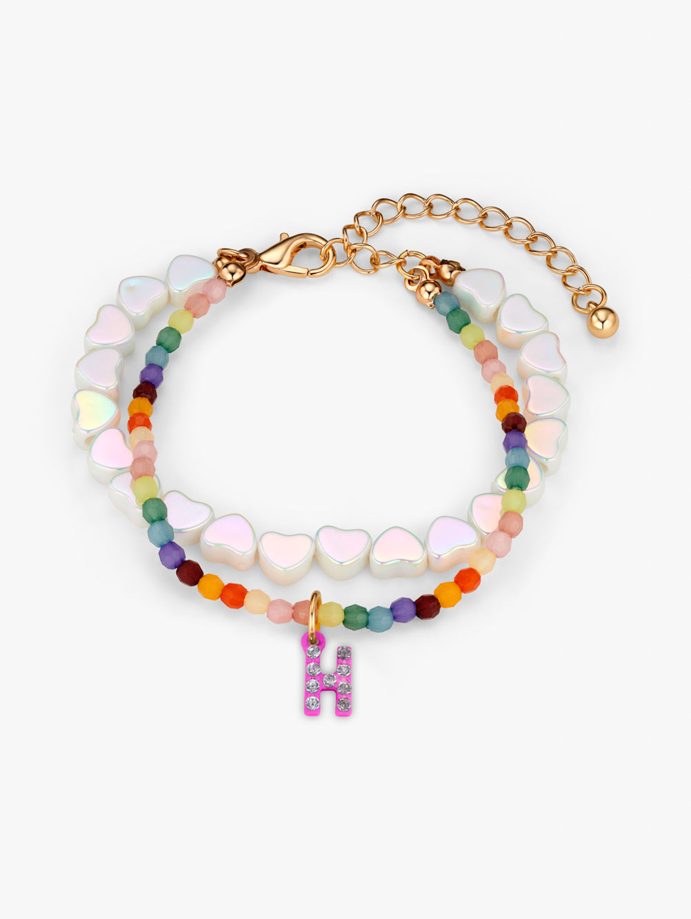 Personalised Initial Beaded Bracelet Set