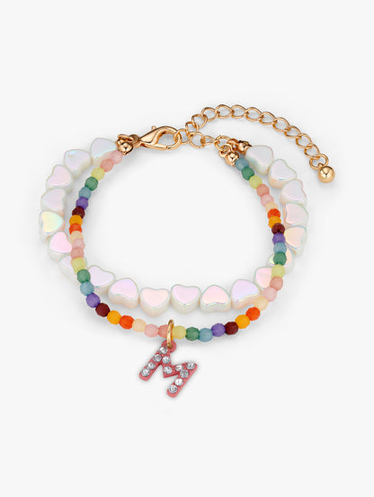 Personalised Initial Beaded Bracelet Set