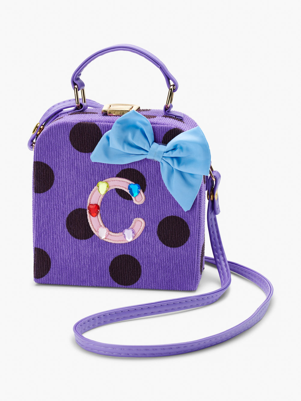Initial Polka Dot Box Bag