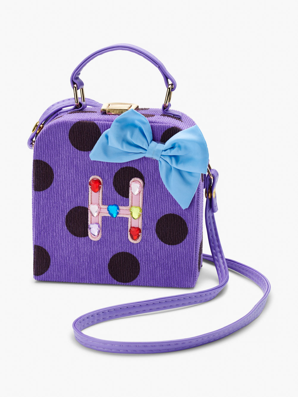 Initial Polka Dot Box Bag