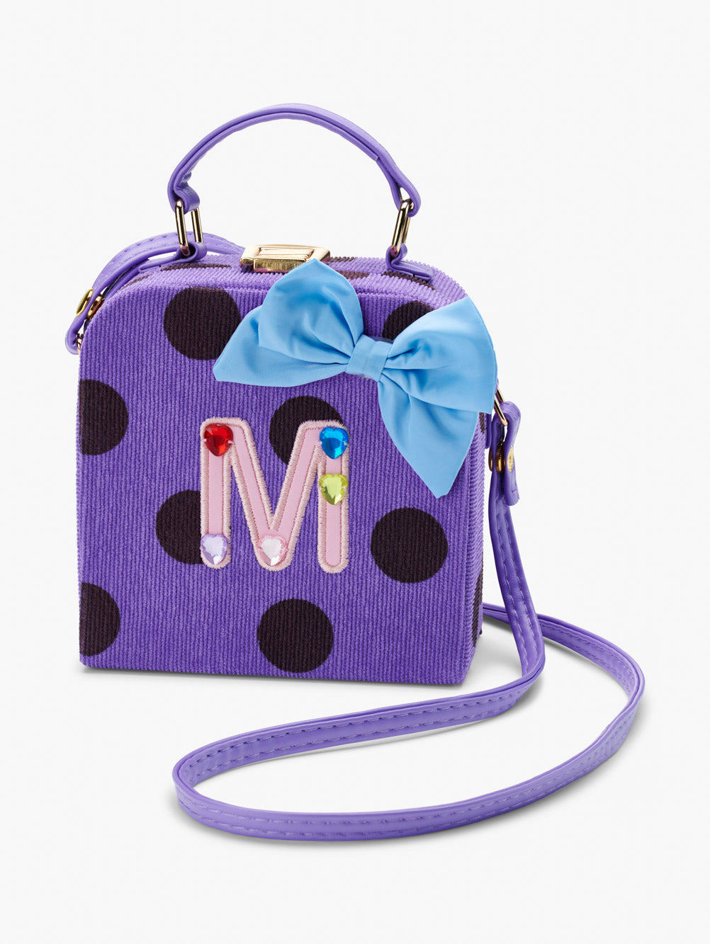 Initial Polka Dot Box Bag