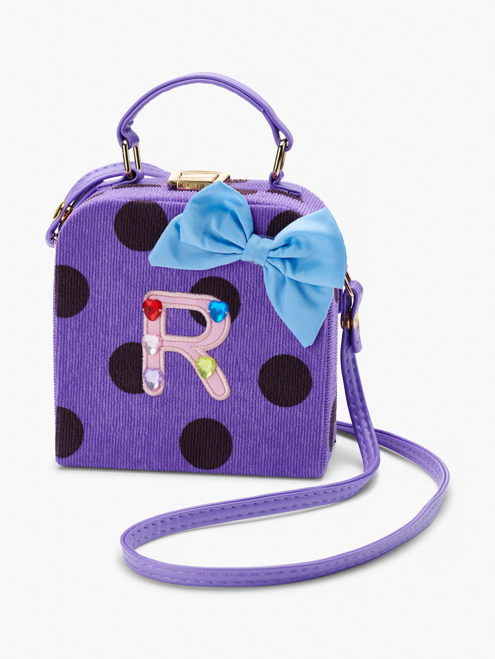 Initial Polka Dot Box Bag