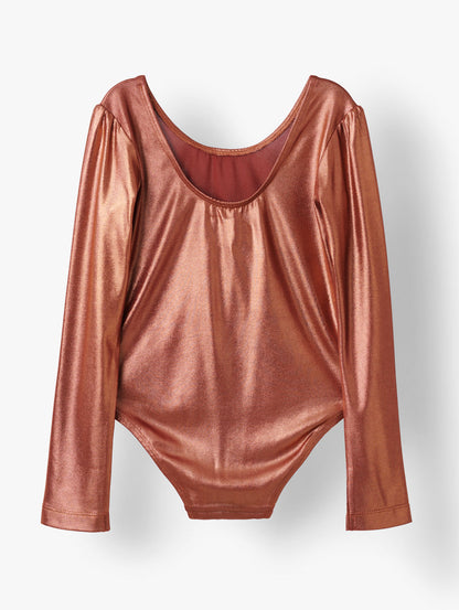 Metallic Rose Gold Print Leotard