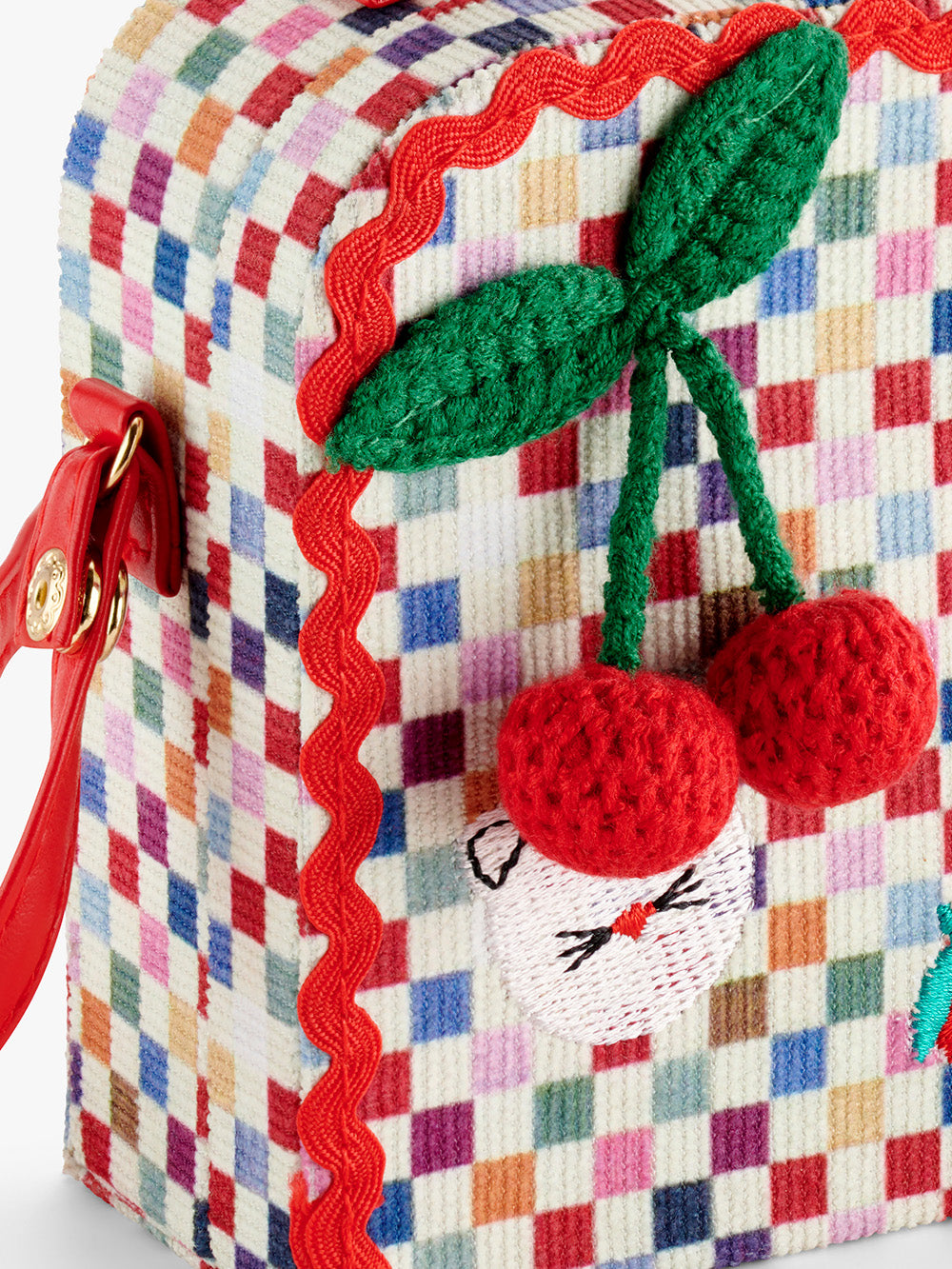 Cherry Pom Pom Box Bag