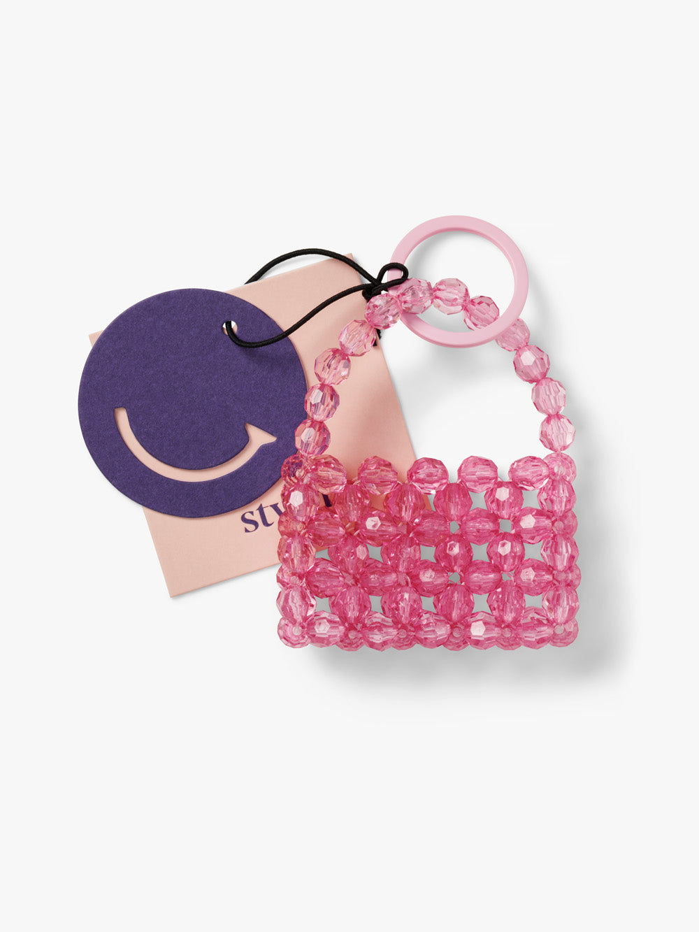 Beaded Mini Tote Bag Charm