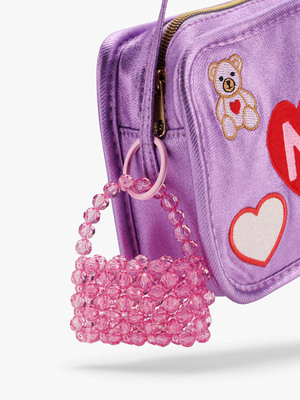 Beaded Mini Tote Bag Charm