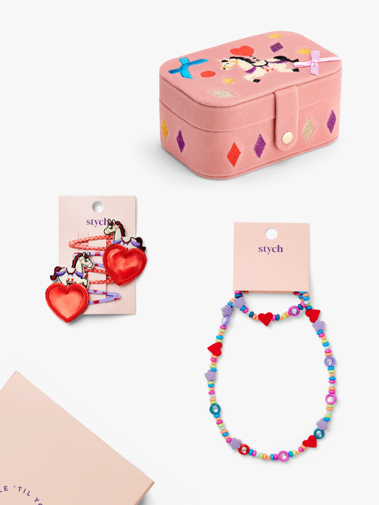 Carousel Unicorn Jewellery Box and Accessories Gift Set