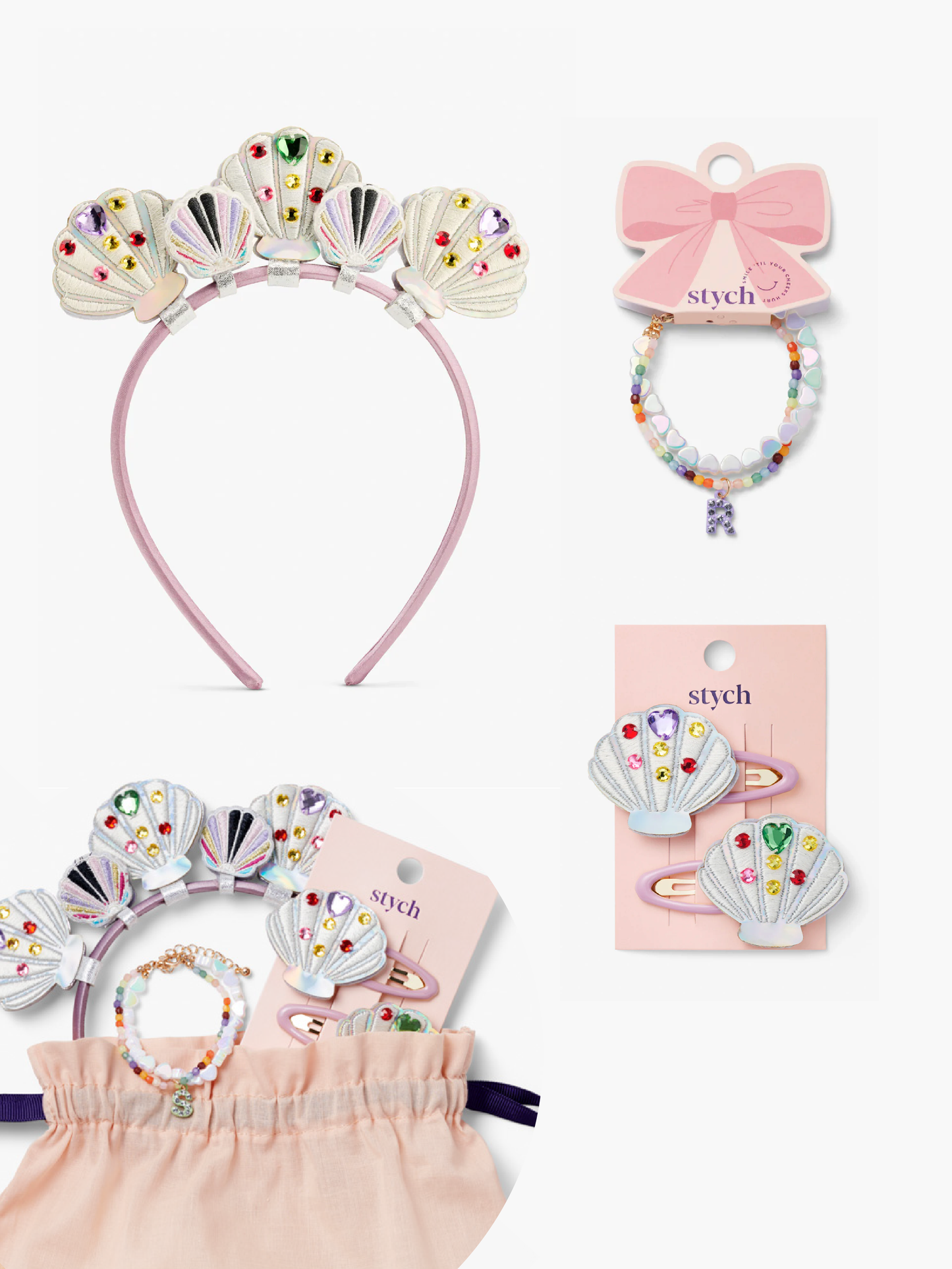 Mermaid Initial Jewellery and Accessories Gift Set
