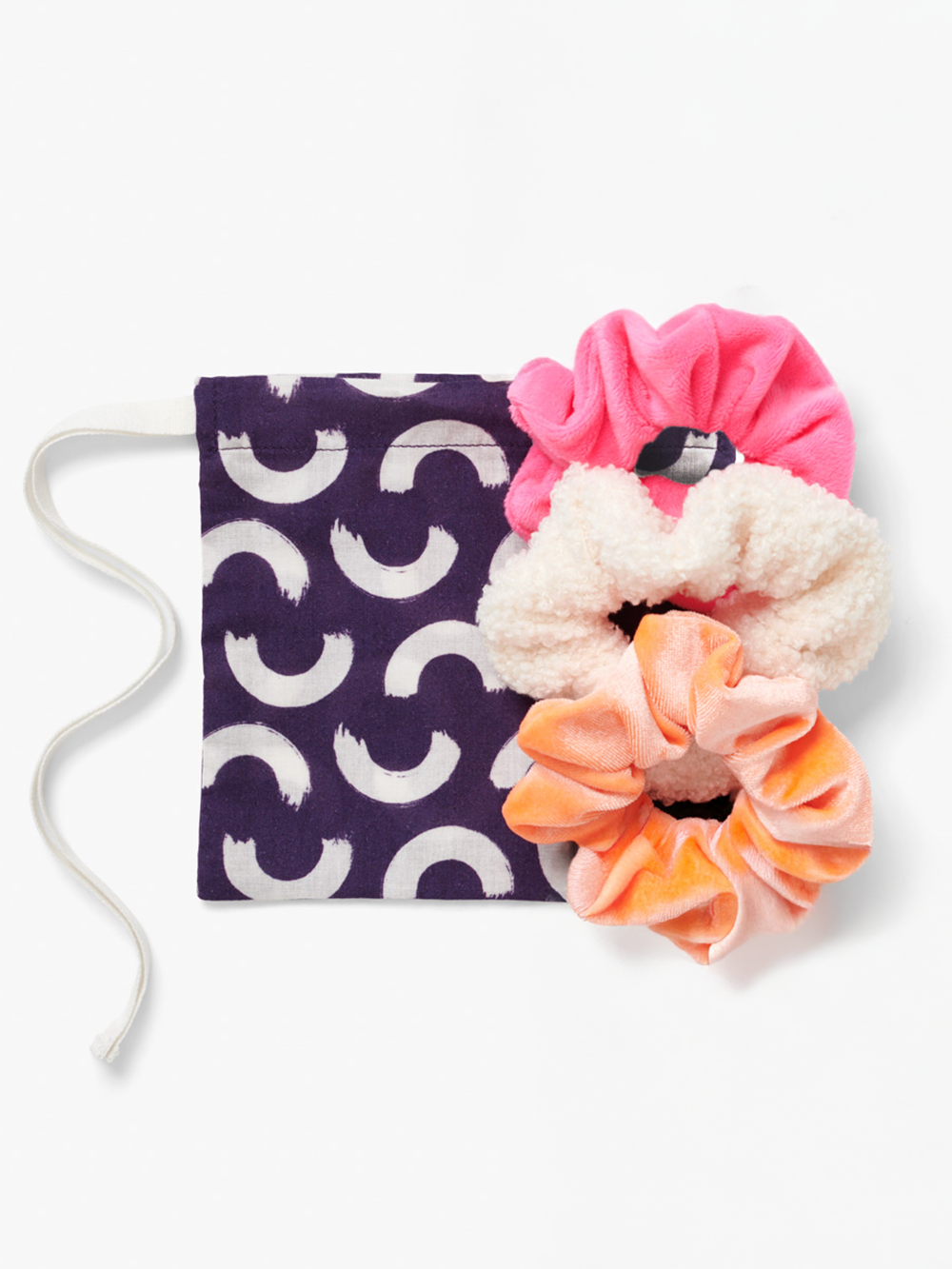 Stych Kids Pink Rainbow 3pk scrunchie gift set 