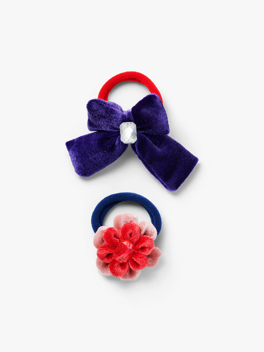 Bow and Flower Gem Hair Bands