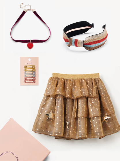 Gold Luxe Star Skirt & Accessories Gift Box