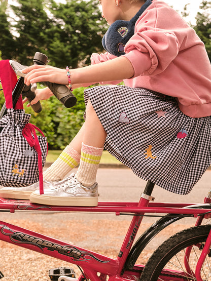 Gingham Bucket Bag